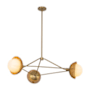 Alora Lighting Perth 3 Light 40" Wide Chandelier Brushed Gold / Opal Glass