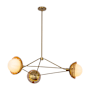 Alora Lighting Perth 3 Light 40" Wide Chandelier Brushed Gold / Opal Glass