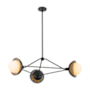 Alora Lighting Perth 3 Light 40" Wide Chandelier Matte Black / Opal Glass