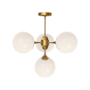 Alora Lighting Nouveau 4 Light 26" Wide Chandelier with Opal Glass Shades Aged Gold