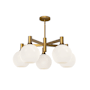 Alora Lighting Castilla 5 Light 30" Wide Chandelier with Opal Glass Shades Aged Gold