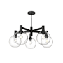 Alora Lighting Castilla 5 Light 30" Wide Chandelier with Clear Glass Shades Matte Black