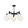 Alora Lighting Castilla 5 Light 30" Wide Chandelier with Opal Glass Shades Matte Black