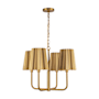 Alora Lighting Plisse 4 Light 23" Wide Chandelier Aged Gold