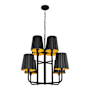 Alora Lighting Plisse 8 Light 30" Wide Chandelier Matte Black