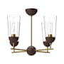 Alora Lighting Emil 4 Light 25" Wide Chandelier Aged Gold / Walnut