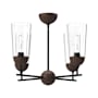 Alora Lighting Emil 4 Light 25" Wide Chandelier Matte Black / Walnut