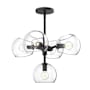 Alora Lighting Willow 5 Light 18" Wide Chandelier with Clear Glass Shades Matte Black