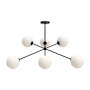 Alora Lighting Cassia 6 Light 40" Wide Chandelier with Opal Glass Shades Matte Black
