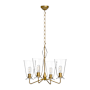 Alora Lighting Salem 4 Light 23" Wide Chandelier with Clear Glass Shades Brushed Gold