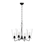 Alora Lighting Salem 4 Light 23" Wide Chandelier with Clear Glass Shades Matte Black
