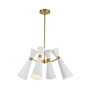 Alora Lighting Blake 4 Light 24" Wide Chandelier White / Aged Gold