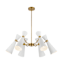 Alora Lighting Blake 6 Light 32" Wide Chandelier White / Aged Gold