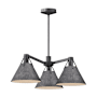 Alora Lighting Archer 3 Light 25" Wide Chandelier Steel Shade