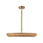 Alora Lighting Maris 24" Wide LED Pendant with Rattan Shade Brushed Gold