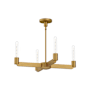 Alora Lighting Claire 4 Light 21" Wide Chandelier Aged Gold