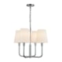 Alora Lighting Plisse 4 Light 23" Wide Chandelier with Opal Glass Shades Chrome