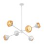 Alora Lighting Daphne 6 Light 38" Wide Chandelier White / Brown Cotton Rope