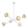 Alora Lighting Daphne 6 Light 38" Wide Chandelier White / Brown Cotton Rope