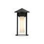 Alora Lighting Tenko 9" Tall Wall Sconce Black / Glossy Opal Glass