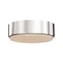 Alora Lighting Blanco 8" Wide LED Flush Mount Drum Ceiling Fixture Polished Nickel / Alabaster
