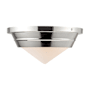 Alora Lighting Willard 11" Wide Flush Mount Ceiling Fixture Polished Nickel / Matte Opal Glass