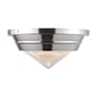 Alora Lighting Willard 11" Wide Flush Mount Ceiling Fixture Polished Nickel / Clear Prismatic Glass
