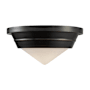 Alora Lighting Willard 11" Wide Flush Mount Ceiling Fixture Urban Bronze / Matte Opal Glass