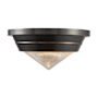 Alora Lighting Willard 11" Wide Flush Mount Ceiling Fixture Urban Bronze / Clear Prismatic Glass