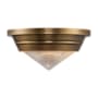 Alora Lighting Willard 11" Wide Flush Mount Ceiling Fixture Vintage Brass / Clear Prismatic Glass