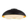 Alora Lighting Robyn 3 Light 16" Wide Flush Mount Ceiling Fixture with Opal Glass Shades Matte Black / Opal Glass