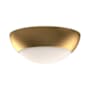 Alora Lighting Rubio 2 Light 12" Wide Flush Mount Bowl Ceiling Fixture with Opal Glass Shade Aged Gold