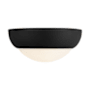 Alora Lighting Rubio 2 Light 12" Wide Flush Mount Bowl Ceiling Fixture with Opal Glass Shade Matte Black