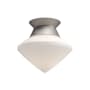 Alora Lighting Nora 8" Wide Semi-Flush Ceiling Fixture with Opal Glass Shade Brushed Nickel