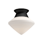Alora Lighting Nora 8" Wide Semi-Flush Ceiling Fixture with Opal Glass Shade Matte Black