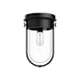 Alora Lighting Cyrus 8" Wide Outdoor Flush Mount Ceiling Fixture with Clear Glass Shade Matte Black