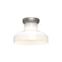 Alora Lighting Westlake 11" Wide Semi-Flush Ceiling Fixture with Glossy Opal Glass Shade Brushed Nickel