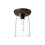 Alora Lighting Emil 7" Wide Flush Mount Ceiling Fixture Matte Black / Walnut