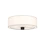 Alora Lighting Theo 3 Light 24" Wide Flush Mount Drum Ceiling Fixture with Linen Shade Matte Black