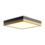 Alora Lighting Sydney 11" Wide LED Flush Mount Square Ceiling Fixture Aged Gold / Matte Black