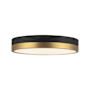 Alora Lighting Adelaide 11" Wide Switchable White LED Flush Mount Drum Ceiling Fixture Aged Gold / Matte Black