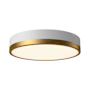 Alora Lighting Adelaide 11" Wide Switchable White LED Flush Mount Drum Ceiling Fixture Aged Gold / White