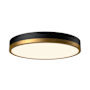 Alora Lighting Adelaide 15" Wide Switchable White LED Flush Mount Drum Ceiling Fixture Aged Gold / Matte Black