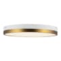 Alora Lighting Adelaide 15" Wide Switchable White LED Flush Mount Drum Ceiling Fixture Aged Gold / White