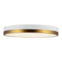 Alora Lighting Adelaide 15" Wide Switchable White LED Flush Mount Drum Ceiling Fixture Aged Gold / White