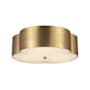 Alora Lighting Adella 3 Light 14" Wide Flush Mount Drum Ceiling Fixture Brushed Gold
