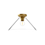 Alora Lighting Salem 14" Wide Semi-Flush Ceiling Fixture with Clear Glass Shade Brushed Gold