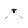 Alora Lighting Salem 14" Wide Semi-Flush Ceiling Fixture with Clear Glass Shade Matte Black