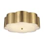 Alora Lighting Blossom 3 Light 14" Wide Flush Mount Drum Ceiling Fixture Brushed Gold