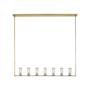 Alora Lighting Revolve 7 Light 4" Wide Taper Candle Chandelier Natural Brass
